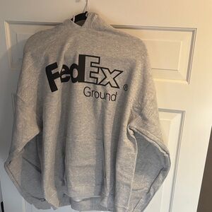 FedEx Light Gray Hoodie Sweater